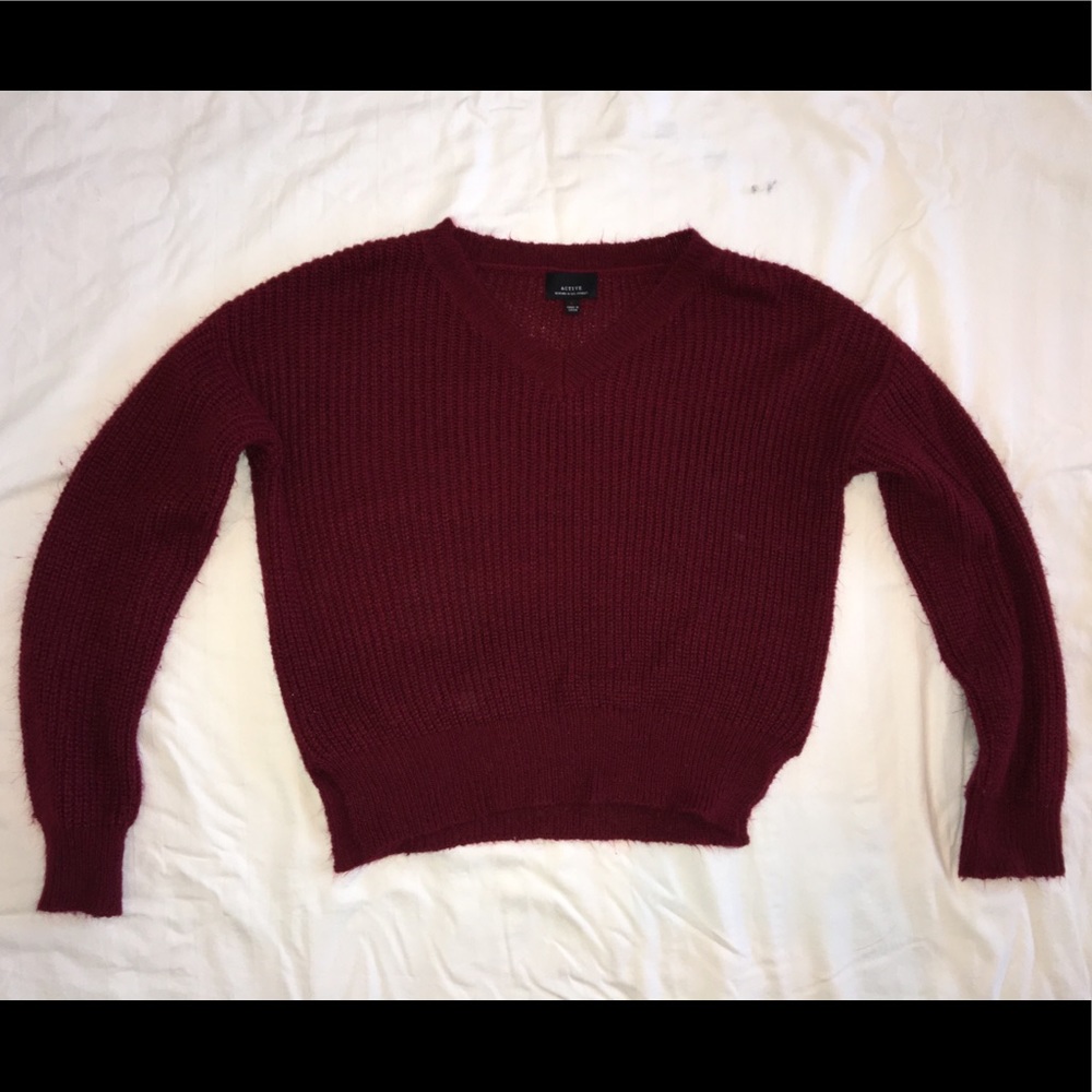 Dark Red Comfy Sweater
